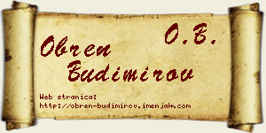 Obren Budimirov vizit kartica